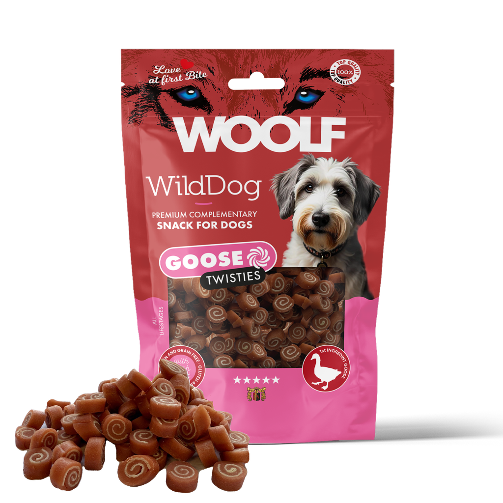 Woolf WildDog GÃ¥s & Torsk Twisties 100 g