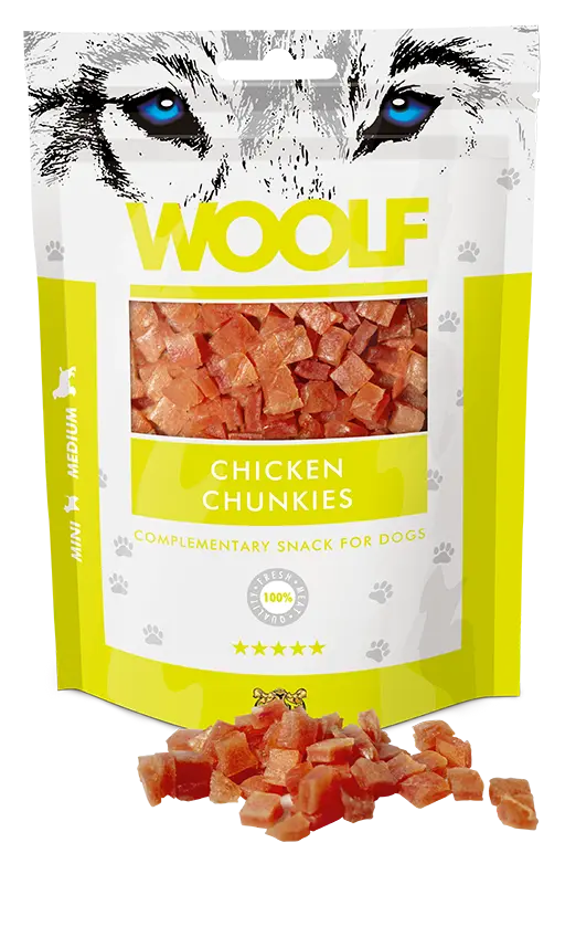 Woolf kylling chunkies 100g