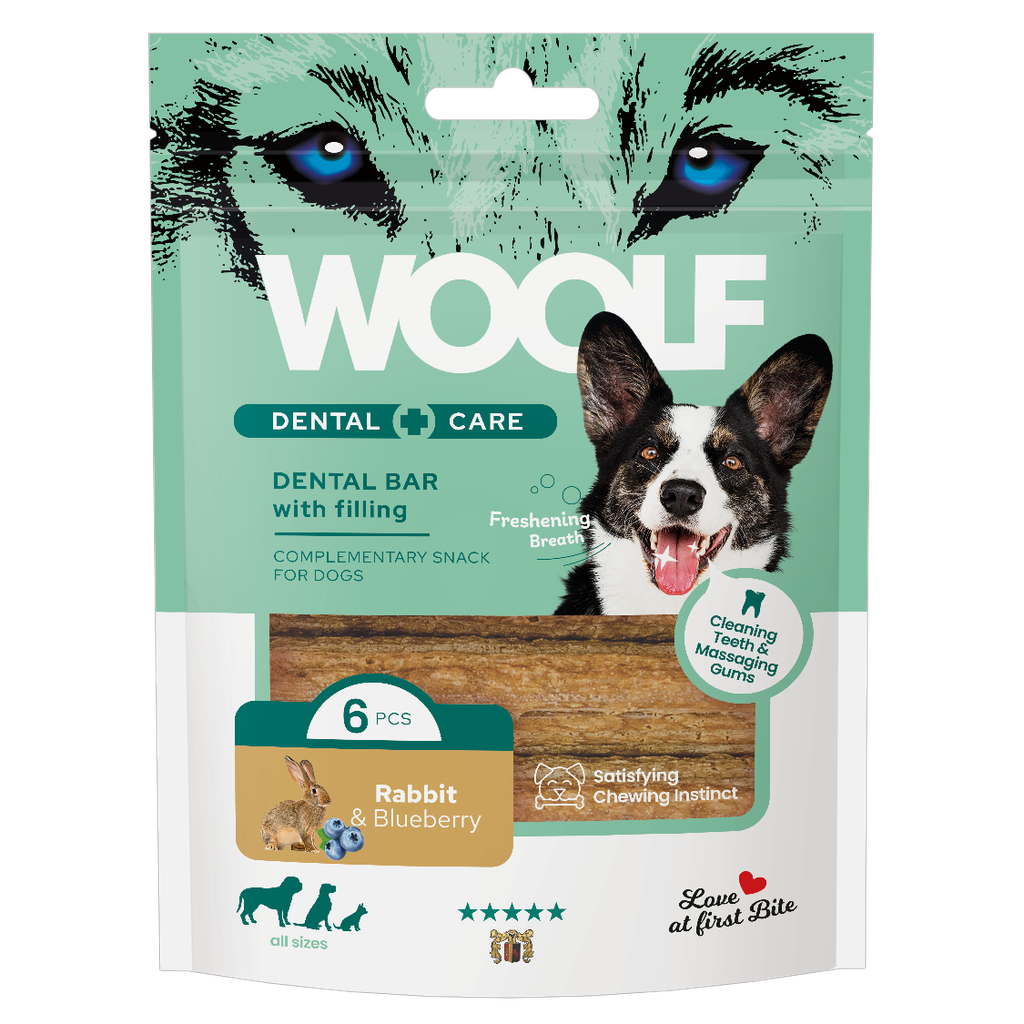 Woolf Dental Care Kanin & Blåbær Bar 108 g