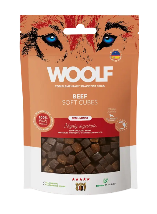 Woolf Soft Cubes Biff 100g