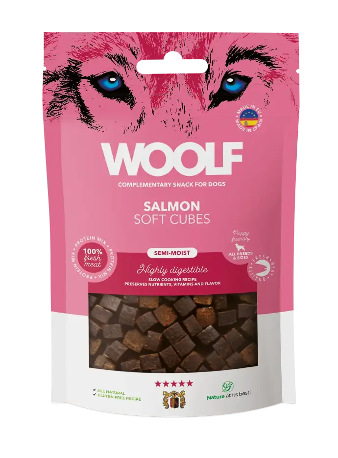 Woolf Soft Cubes Laks 100g