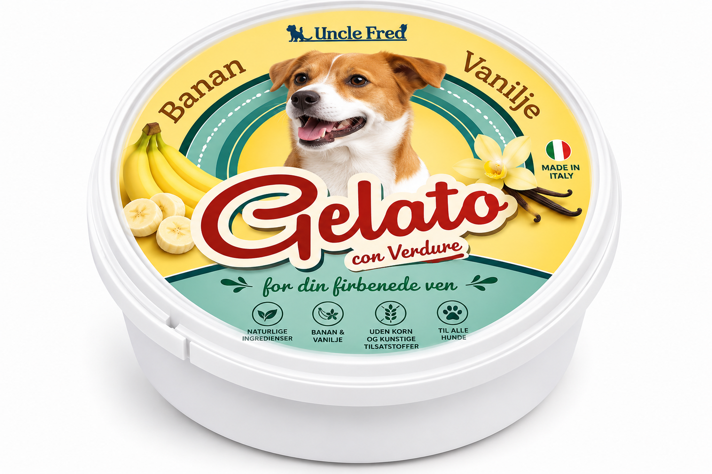 Gelato Hundeis Banan & Vanilje