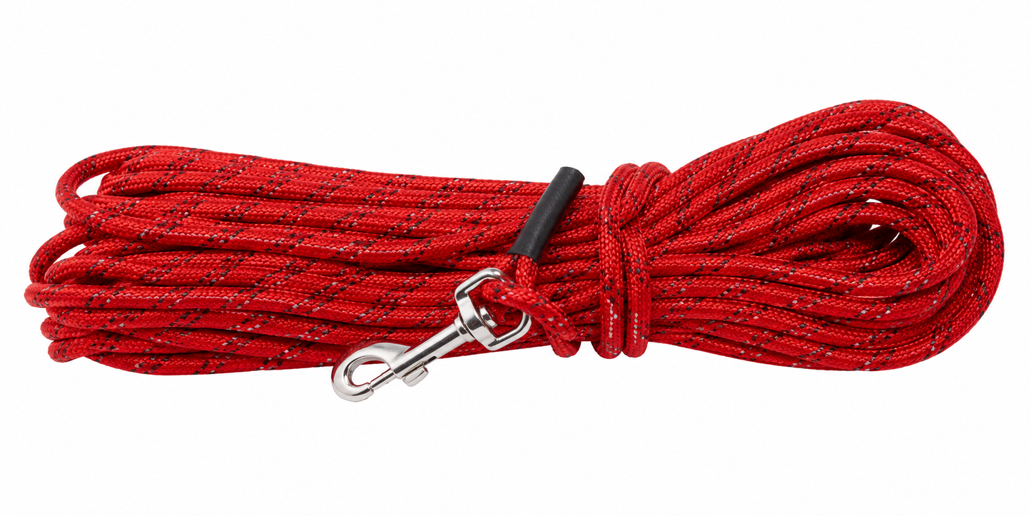 Sporline Nylon Rund med refleks 15meter